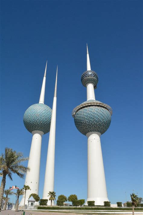 Hd Wallpaper Kuwait Towers Landmarks Blue Cityscape Skyline
