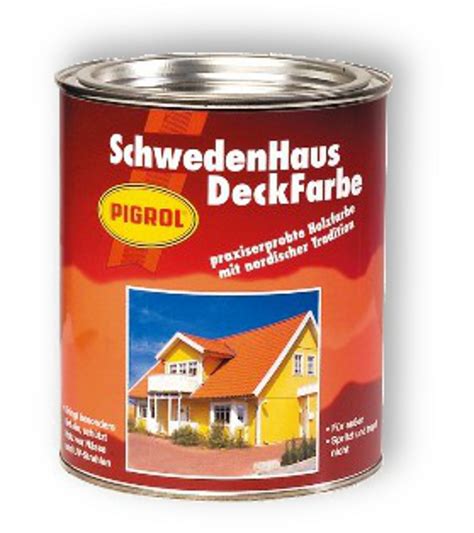 Nach dem zweiten weltkrieg war der bau von. Pigrol Schwedenhaus Deckfarbe 750 ml - farben-hilkert.de