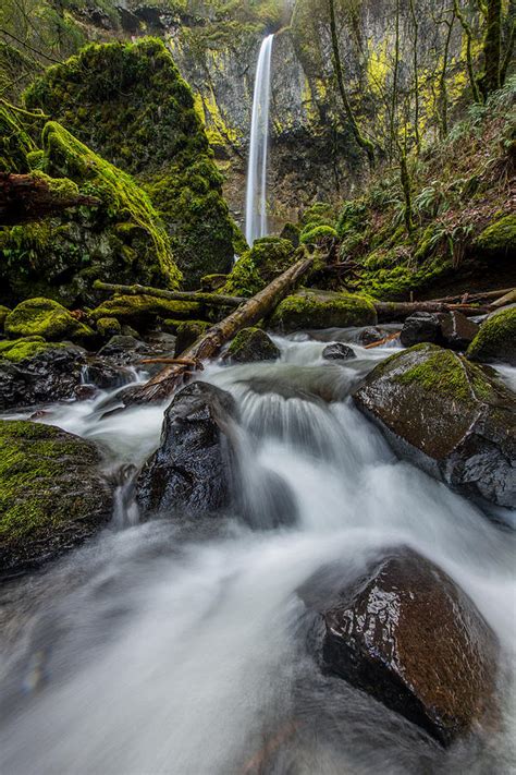 Columbia Gorge Elowah Falls Oregon Photograph By Rick Dunnuck Fine