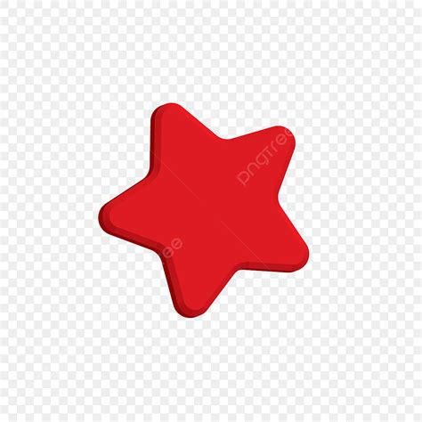 Gambar Bentuk Bintang Merah 3d Dalam File Png Dan Vektor Bintang Merah