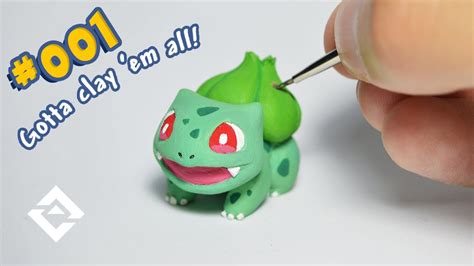 Sculpting Miniature Bulbasaur 🌱 Pokemon Gotta Clay Em All 001