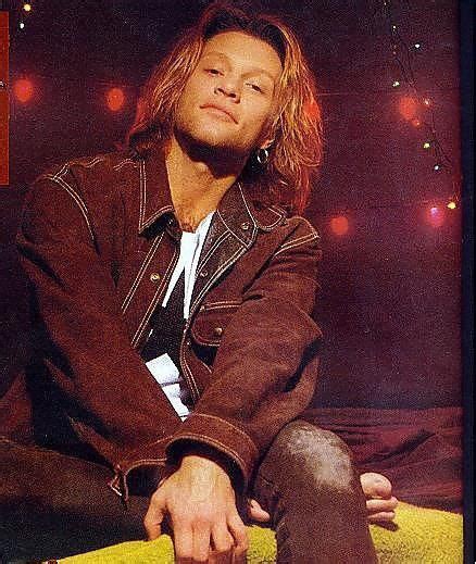 Jon Bon Jovi Mid 90s Barefoot Wearing Brown Denim Outfit Ooohlala