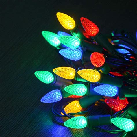 17 7ft 50 led c3 christmas lights battery operated multicolored