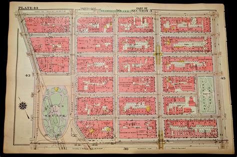 1916 Union Square Park Stuyvesant Square Gramercy Park Area | Etsy