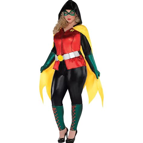 Adult Robin Jumpsuit Costume Plus Size Dc Comics New 52 Party City