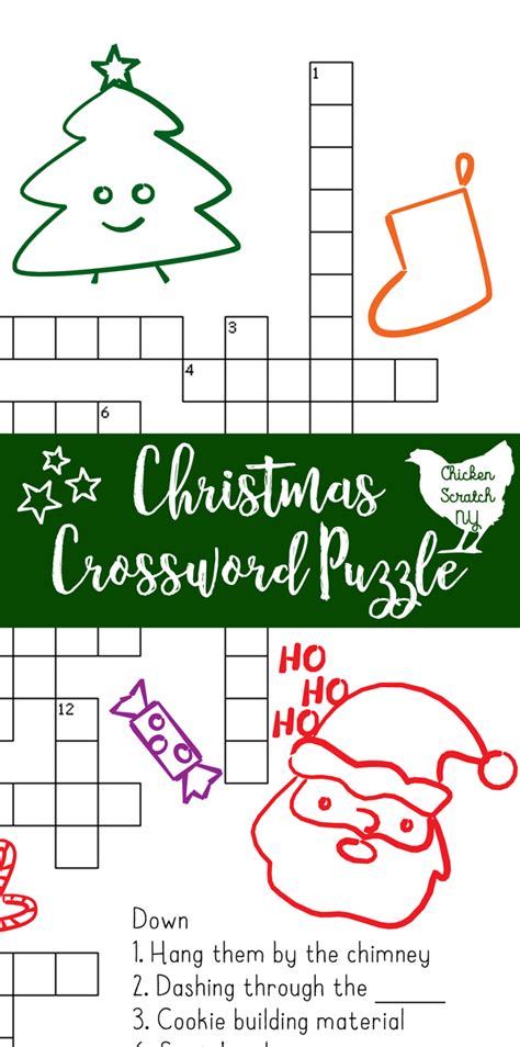 Christmas Themed Crossword Puzzles Printable Printable Crossword Puzzles