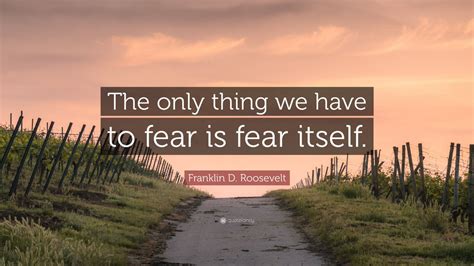 franklin d roosevelt quote “the only thing we have to fear is fear itself ” 16 wallpapers