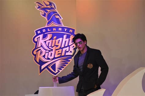 Shah Rukh Khan Unveiling The New Logo For His Ipl Team Kolkata Knight