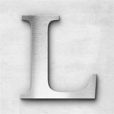 Metal Letter L Uppercase Serif Series