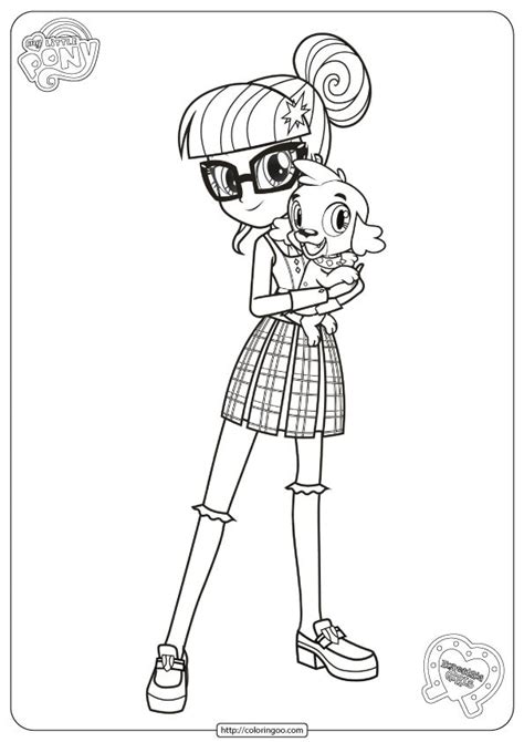 While coloring the pages, let the kids wander about in the ponyville in their imagination. MLP Equestria Girls Twilight Sparkle Coloring Page in 2020 ...