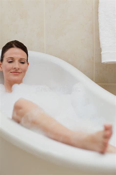 Beautiful Woman Taking A Bath Stock Image Image Of Happy Relaxed 18439983