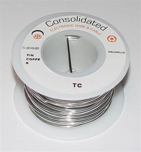 Tinned Copper Bus Bar Wire 1 Lb Spool 22 Awg