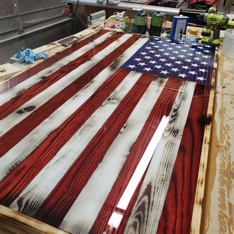 American flag | Wooden american flag, American flag wall decor, Rustic wooden american flag