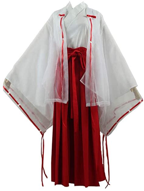 Anime Inuyasha Kikyo Kimono Full Set Cosplay Costume