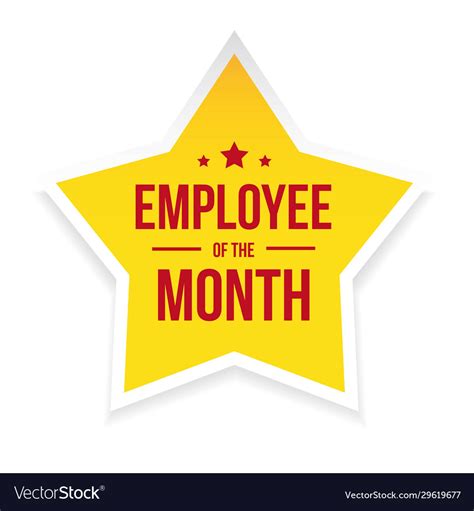 Best Employee Month Award Badge Royalty Free Vector Image