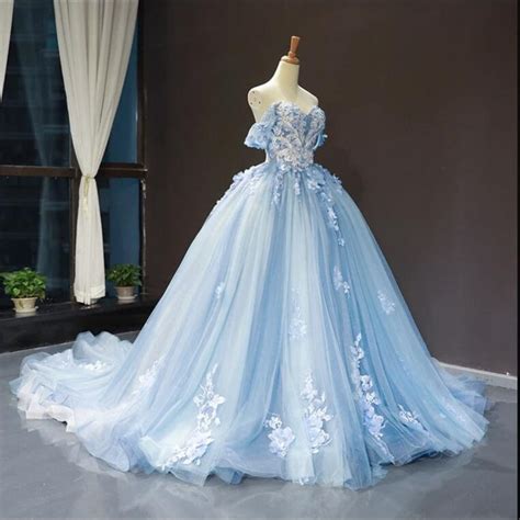 Light Blue Sweet 16 Dress Princess Quinceanera Dress Custom Etsy