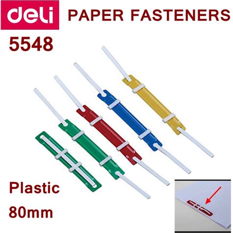 50pcslot Deli 5547 Office Documents 2 Hole Paper Fasteners 80mm Hole