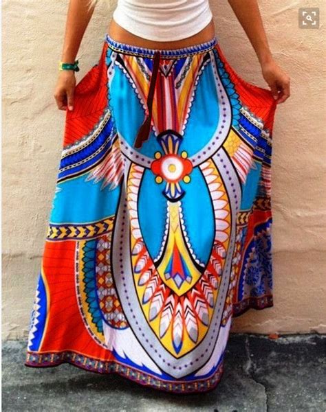 African Print Skirt Batik Flothing For Women Lady Yellow Floral Maxi Skirt High Waist Ankara