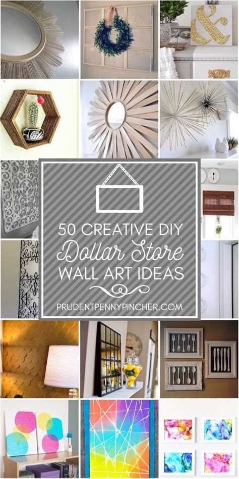 50 Creative Dollar Store Diy Wall Art Ideas Prudent Penny Pincher