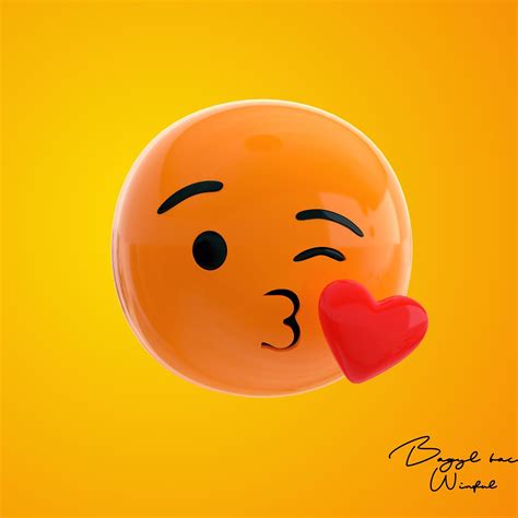 Emoji Winking And Blowing Kiss 3d Asset Cgtrader