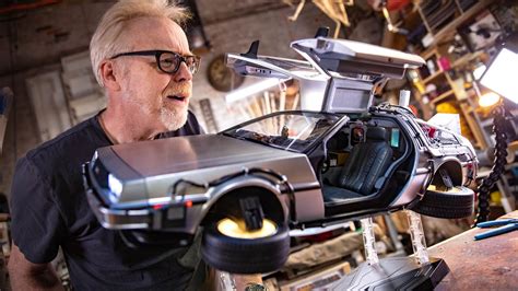 Adam Savage Unboxes The Hot Toys Delorean Time Machine Youtube