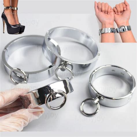 Halskragen Handschellen Fußfessel Bondage Fesseln Set Fetisch Metall Paare Spiel Ebay