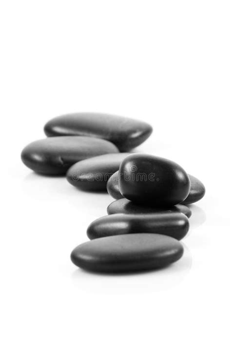 Symbolic Black Polished Stone Zen Meditation Cairn Stock Image Image
