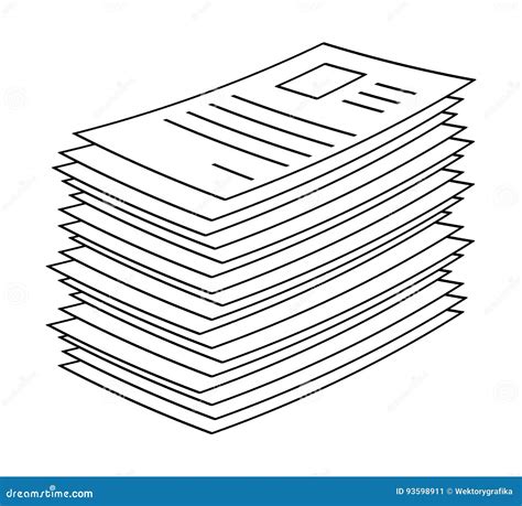 Stack Paper Graphic Silhouette Stock Illustrations 1619 Stack Paper