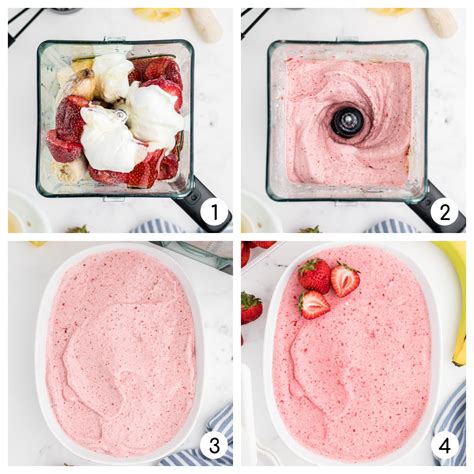 Strawberry Banana Frozen Yogurt 5 Ingredients