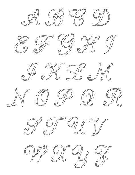 Free Printable Uppercase Calligraphy Letters Alphabet Freebie Finding Mom