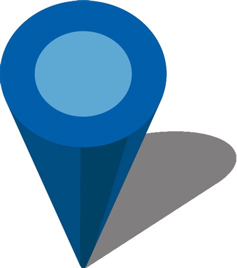 Simple Location Map Pin Icon Blue Free Vector Data Svg Vector Public Domain Icon Park