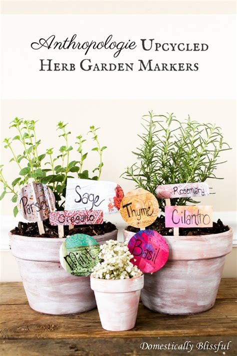 Anthropologie Upcycled Herb Garden Markers