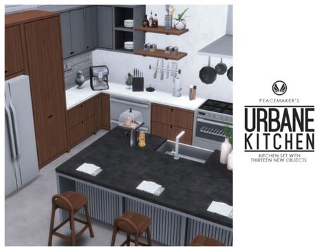 Urbane Kitchen By Peacemaker Ic At Simsational Designs Sims 4 Updates