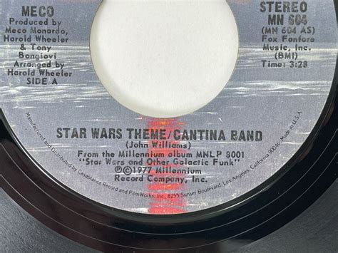 Just Added Original 1977 Star Wars Theme Cantina Band 45rpm Record