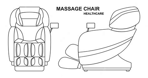 premium vector outline massage chair contour isolated white background