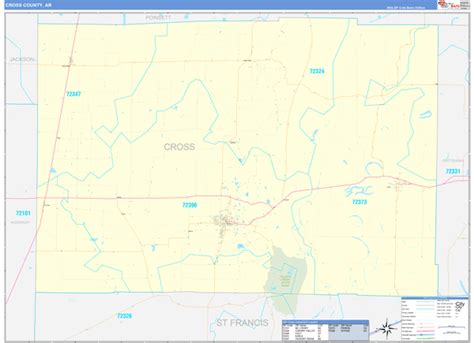 Cross County Ar Zip Code Maps Basic