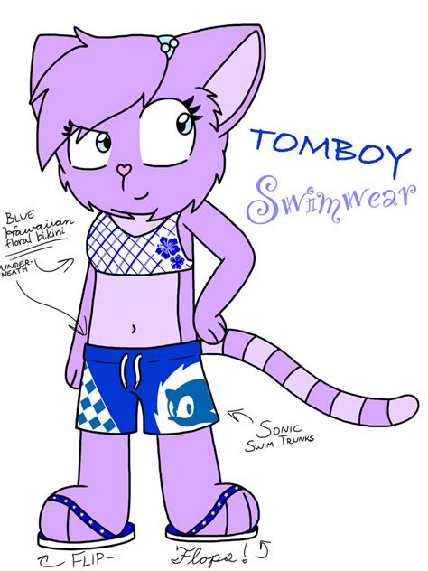 Luna In Her Dream Tomboy Swimwear By Raccoontwin 3 On Deviantart