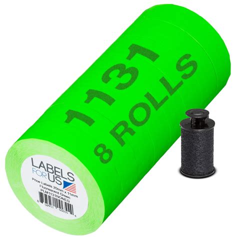 Buy Labels For Monarch 1131 Labeler Green 20000 Labels Pack With
