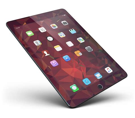 Red Geometric V2 Full Body Skin For The Ipad Pro 129 Or 97 Availa