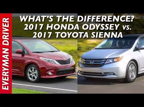 How well do these two family v. What's the Difference: 2017 Honda Odyssey vs 2017 Toyota ...