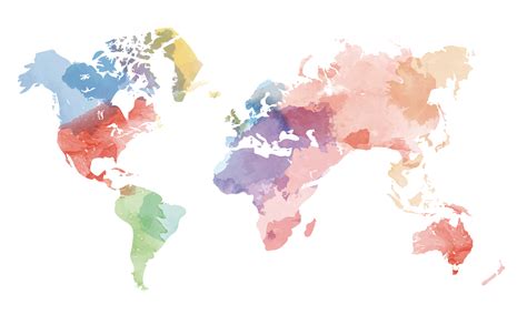 Colorata Mappa Politica Del Mondo Illustrazione Vetto