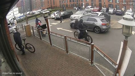 Shocking Cctv Shows Gang In Balaclavas Stealing Motorbike Outside Salford Mcdonalds Motorcycle