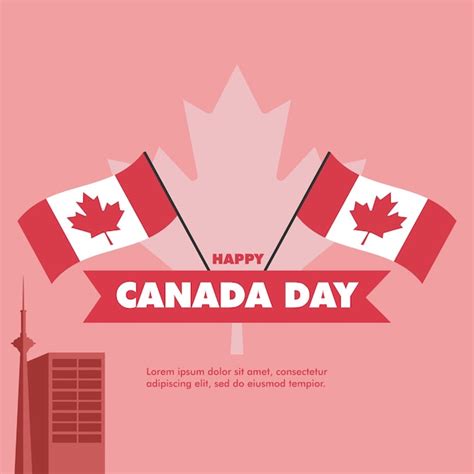 Premium Vector Happy Canada Day Design Vector