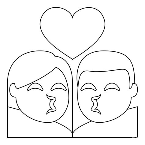 Kiss Coloring Page Colouringpages