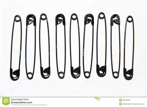 Safety Pins Stock Photo Image Of Close Metal Object 34542622