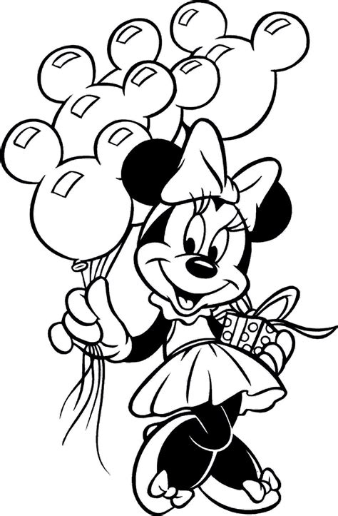 Minnie Mouse Verjaardag Kleurplaat Kleurplaatjenl