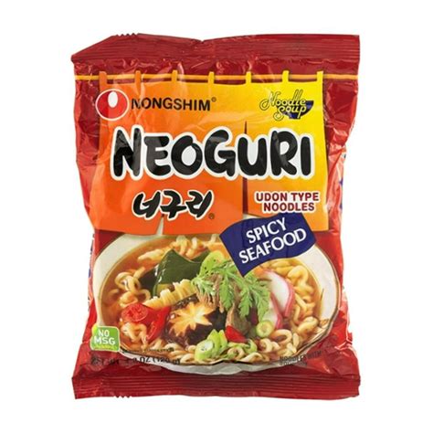 Nongshim Neoguri Spicy Seafood Ramyun Ramen Noodle Soup Pack 4 2oz X 10 Count