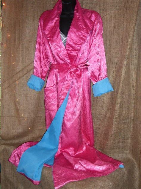 Vintage Dressing Gown 1940s Womens Vintage Bath Robe Quilted Satin