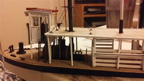 O Scale Kit Wood Models Paddle Steamer Congo River Steam Boats Wood