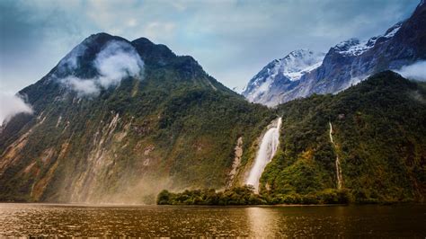 Wallpaper Bowen River Milford Sound New Zealand Waterfalls